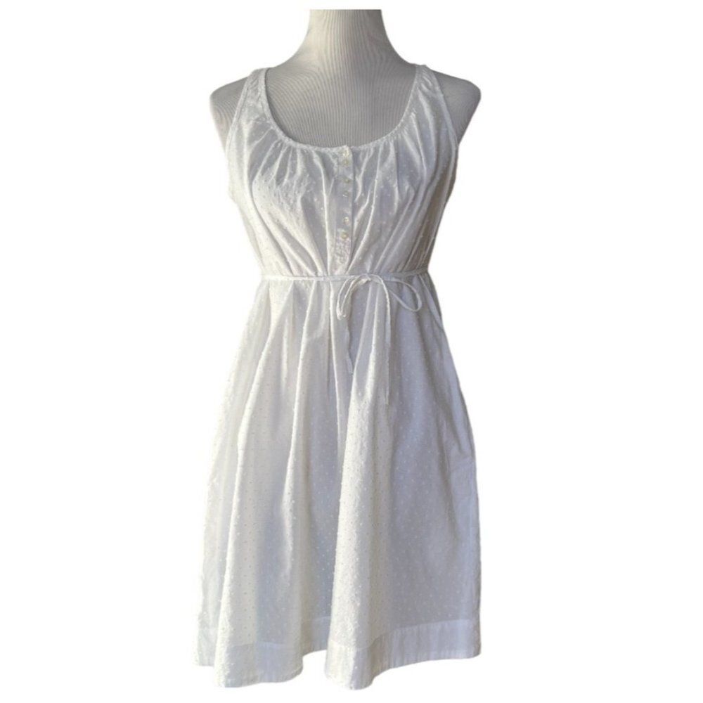 Anthropologie Eloise Lightweight Cotton Drawstring Waist Dress Size Small